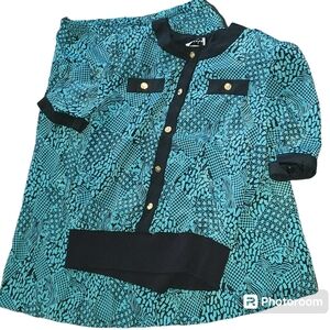 Vtg EVANNA SKIRT & BLOUSE SET vintage preppy dressy costume‎ party cos play 80s